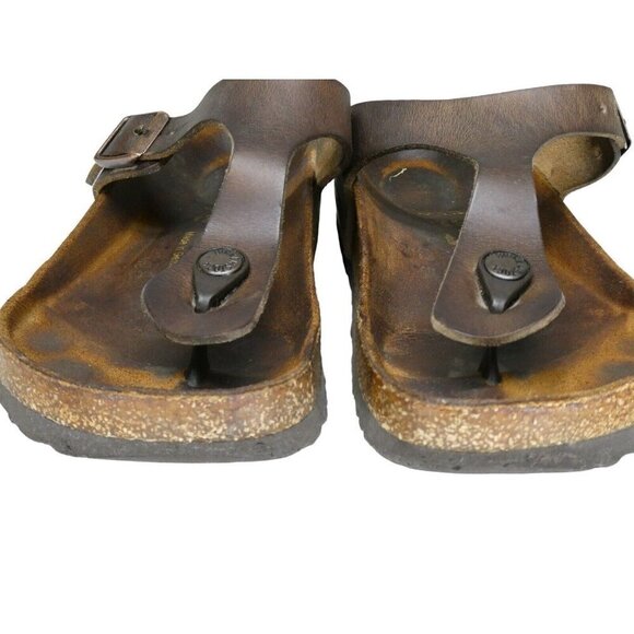 Birkenstock Gizeh Brown Leather Sandals‎ Size 37 beach boho - Picture 9 of 10